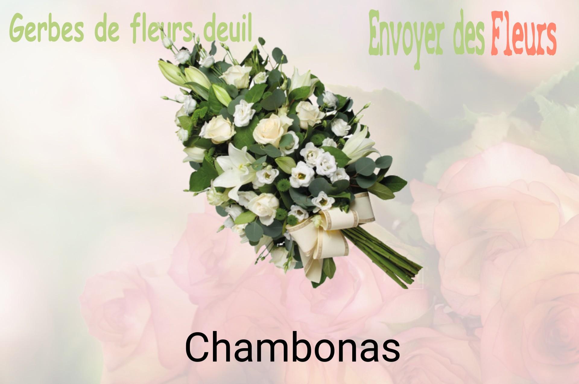Gerbe de fleurs de deuil livrée à Chambonas